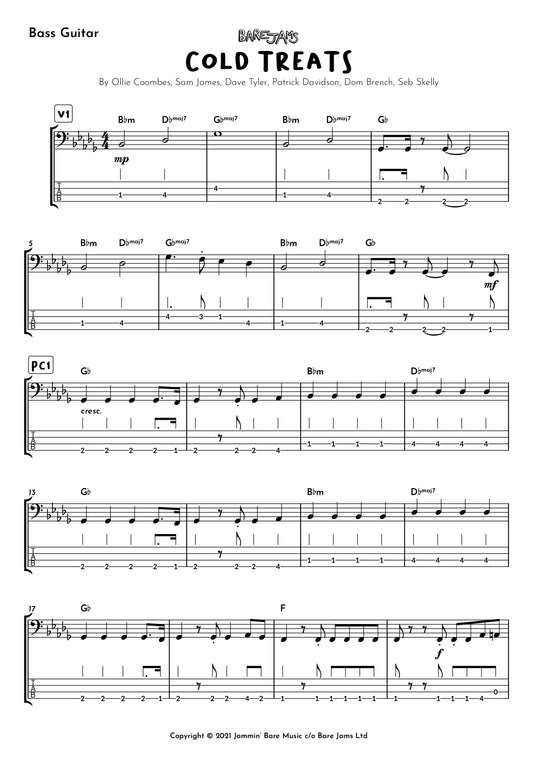 Cold Treats Bass Guitar Sheet Music