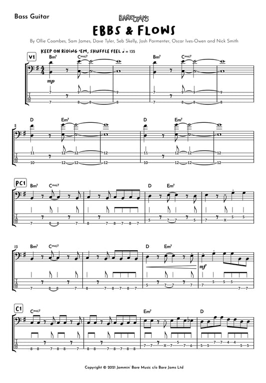 Ebbs & Flows Bass Guitar Sheet Music