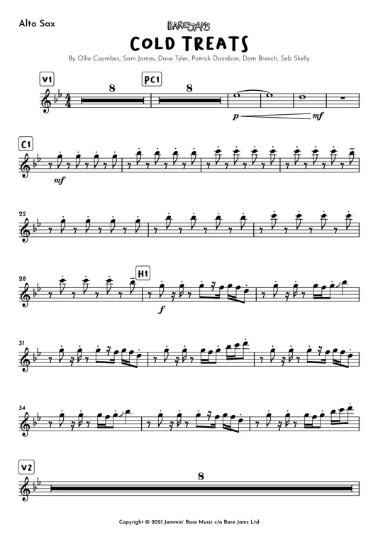 Cold Treats Alto Saxophone Sheet Music
