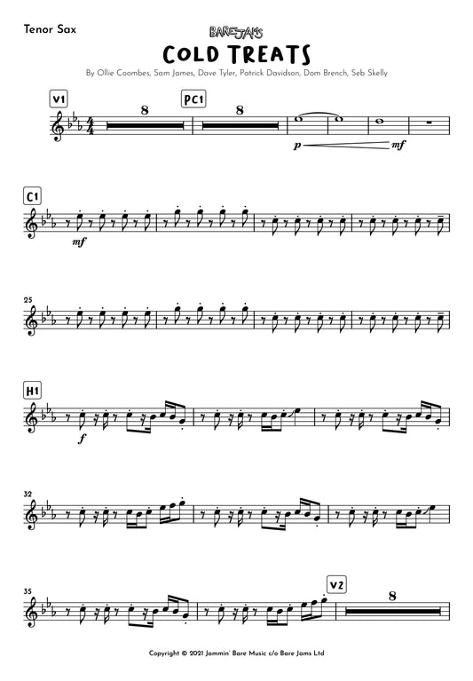 Cold Treats Tenor Saxophone Sheet Music
