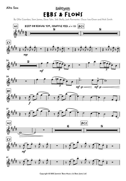 Ebbs & Flows Alto Saxophone Sheet Music