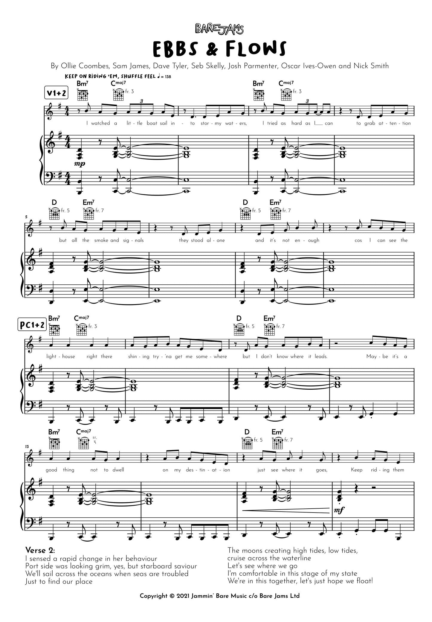 Ebbs & Flows Piano Sheet Music