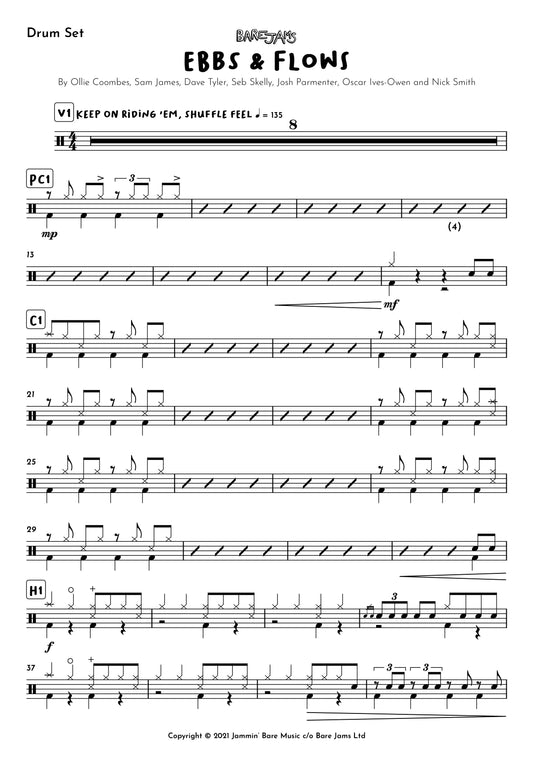 Ebbs & Flows Drum Chart Sheet Music